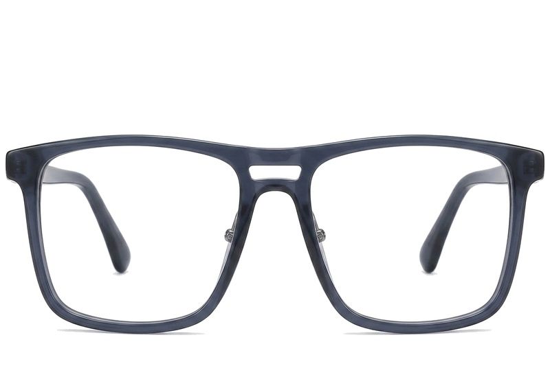 Rectangular Grey Acetate Glasses #BS2012-0229
