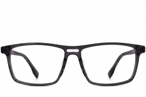 Rechteckige graue Acetatbrille #BS2012-0229