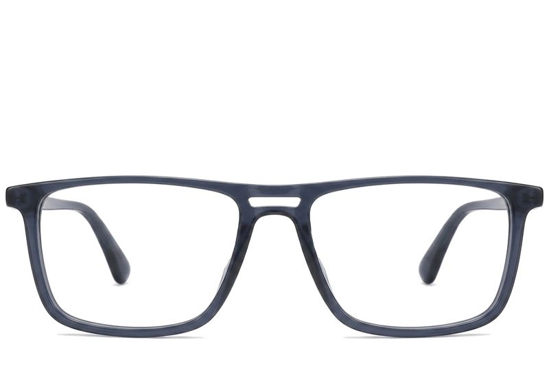 Rectangular Grey Acetate Glasses #BS2012-0229