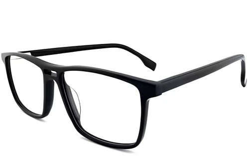 Rectangular Black Acetate Glasses #BS2012-0230