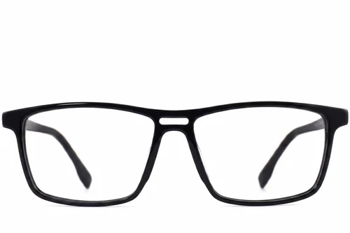 Rectangular Black Acetate Glasses #BS2012-0230