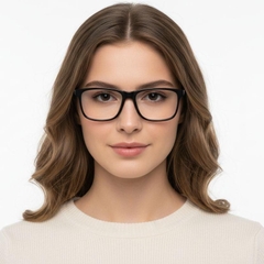 Gafas rectangulares de acetato negro #BS2012-0230
