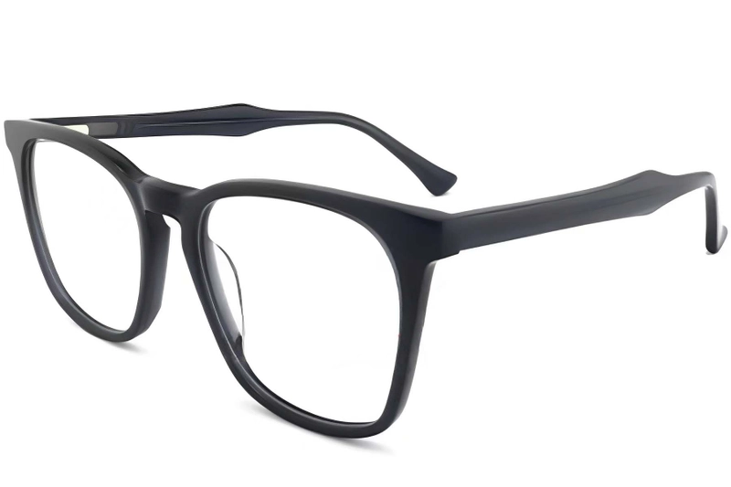 Rectangular Grey Acetate Glasses #BS2012-0232