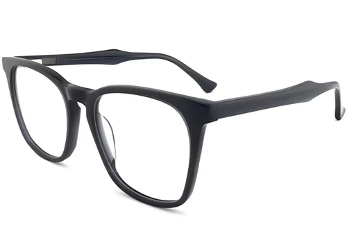 Lunettes rectangulaires en acétate gris #BS2012-0232