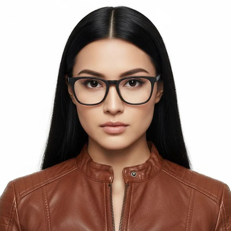 Rectangular Grey Acetate Glasses #BS2012-0232