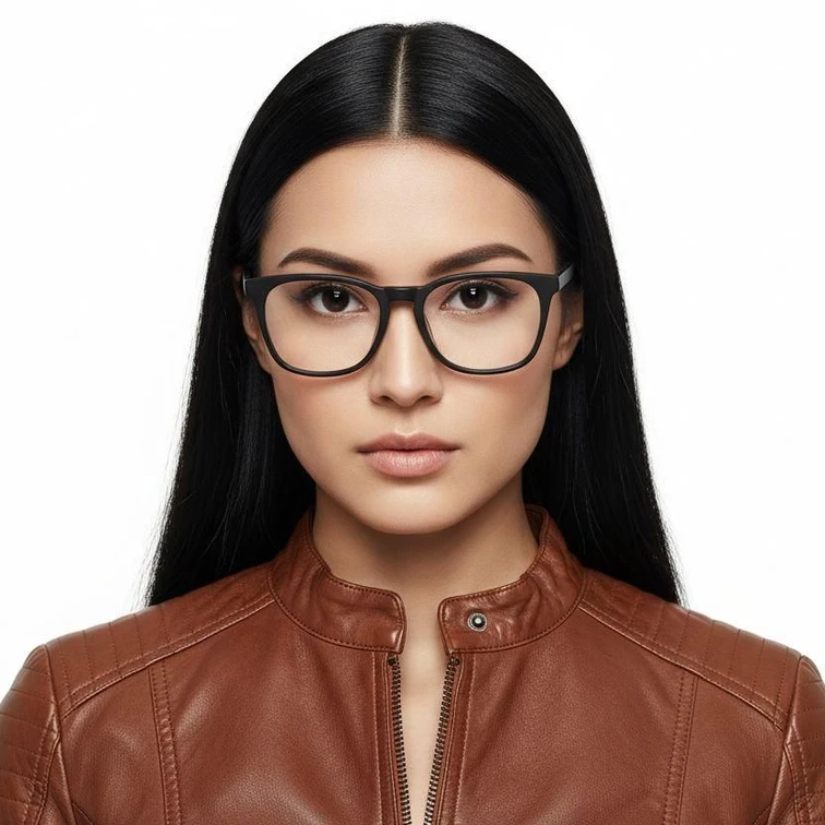 Rectangular Grey Acetate Glasses #BS2012-0232
