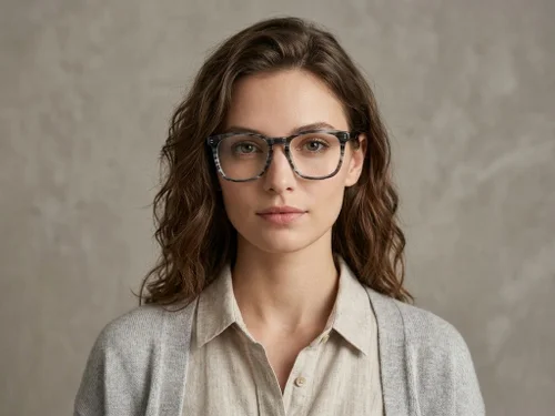 Lunettes rectangulaires en acétate gris #BS2012-0233