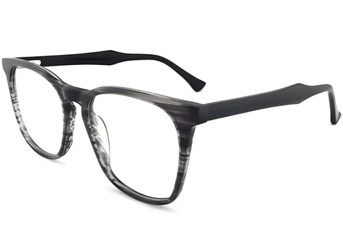 Lunettes rectangulaires en acétate gris #BS2012-0233