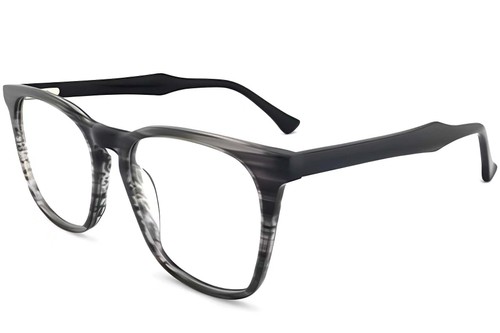 Rectangular Grey Acetate Glasses #BS2012-0233