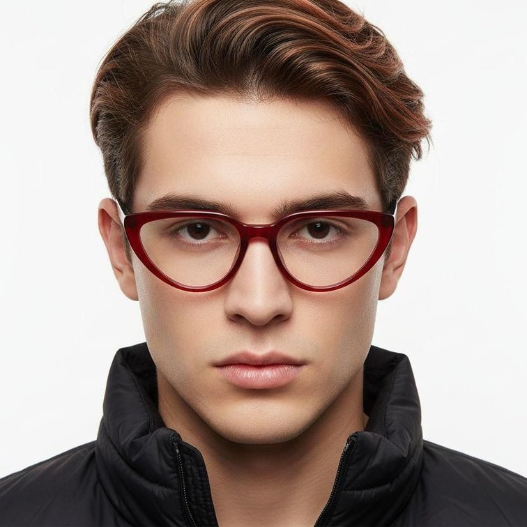 Gafas de acetato con diseño de mariposa roja #BS2012-0235