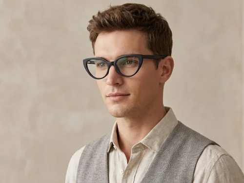 Lunettes papillon en acétate noir #BS2012-0238