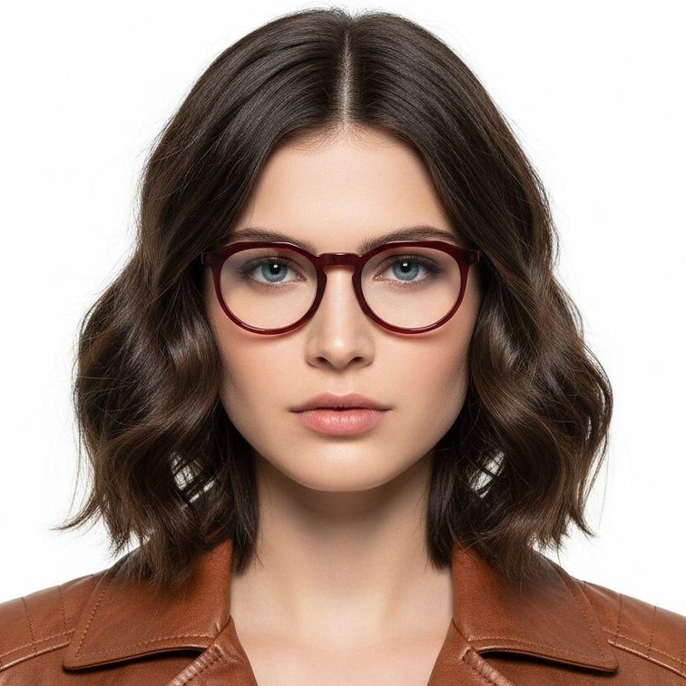 Gafas de acetato rojas irregulares #BS2012-0240
