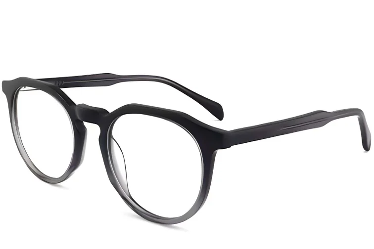 Unregelmäßige graue Acetatbrille #BS2012-0241