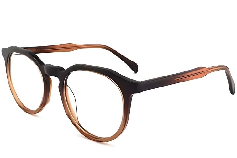 Irregular Brown Acetate Glasses #BS2012-0242