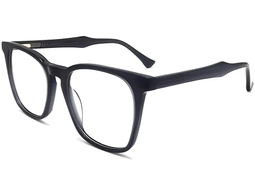 Lunettes rectangulaires en acétate gris #BS2012-0245