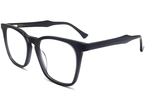 Lunettes rectangulaires en acétate gris #BS2012-0245