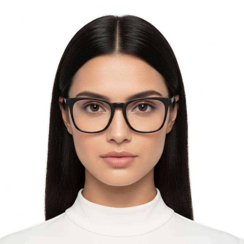 Rectangular Grey Acetate Glasses #BS2012-0245