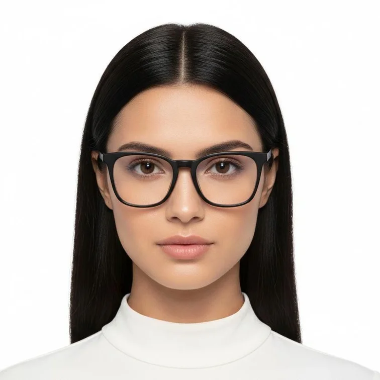 Rectangular Grey Acetate Glasses #BS2012-0245