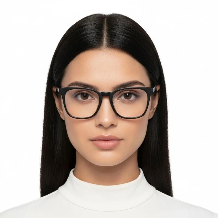 Rectangular Grey Acetate Glasses #BS2012-0245