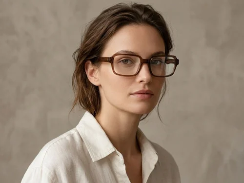 Lunettes rectangulaires en acétate marron #BS2012-0247