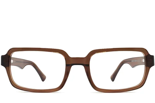 Lunettes rectangulaires en acétate marron #BS2012-0247