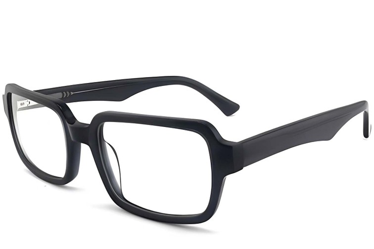 Lunettes rectangulaires en acétate gris #BS2012-0248
