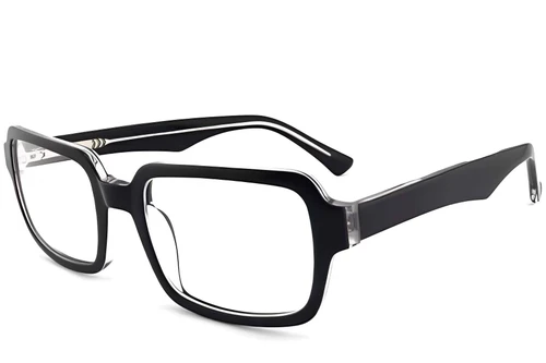 Rectangular Transparent Acetate Glasses #BS2012-0249