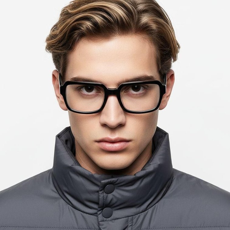 Rechteckige transparente Acetatbrille #BS2012-0249
