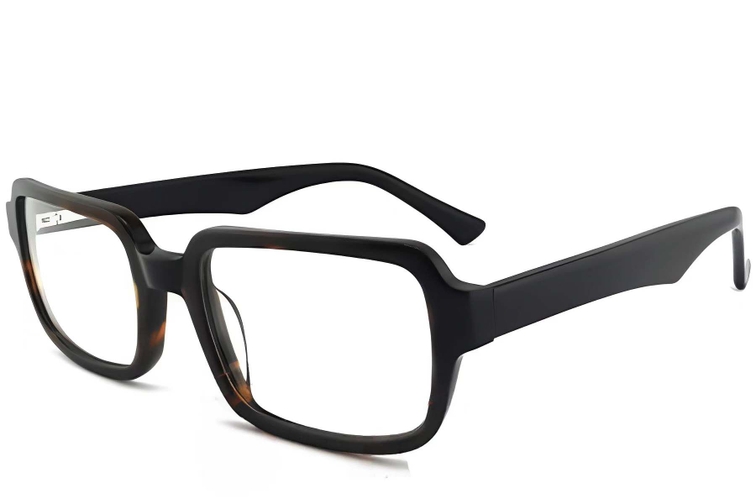 Rectangular Tortoiseshell Acetate Glasses #BS2012-0250