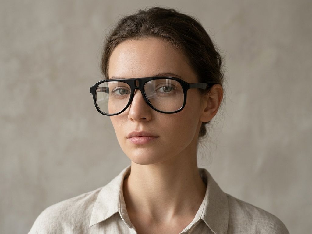 Aviator Zwarte Acetaat Bril #BS2012-0252
