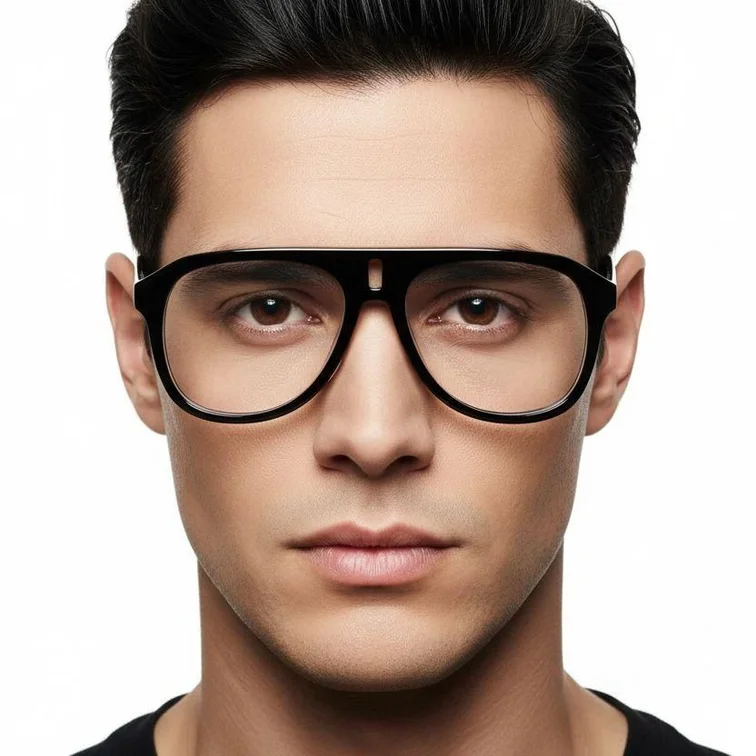 Aviator Transparent Acetate Glasses #BS2012-0253
