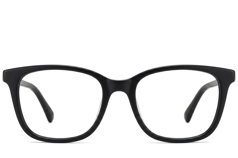 Rectangular Black Acetate Glasses #BS2012-0257