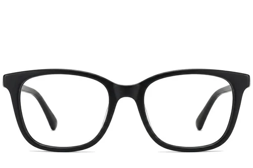 Lunettes rectangulaires en acétate noir #BS2012-0257