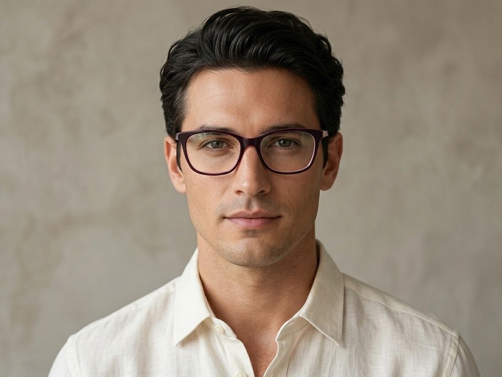 Rectangular Blue Acetate Glasses #BS2012-0258