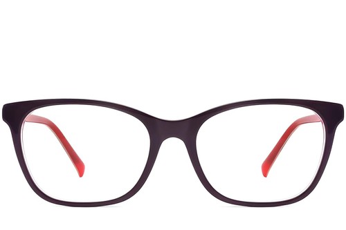 Rectangular Purple Acetate Glasses #BS2012-0258