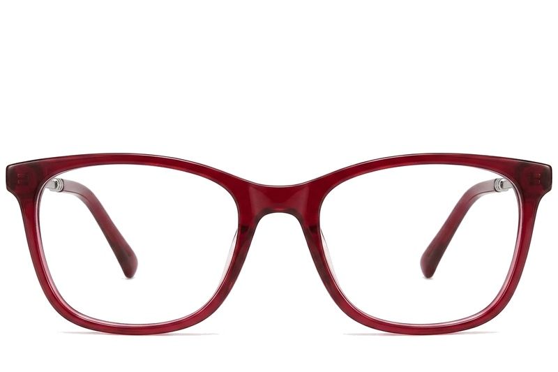 Bicchieri rettangolari in acetato rosso #BS2012-0259