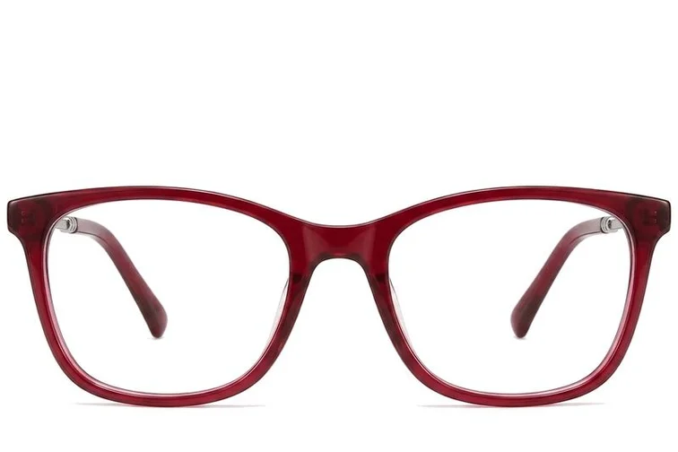 Bicchieri rettangolari in acetato rosso #BS2012-0259
