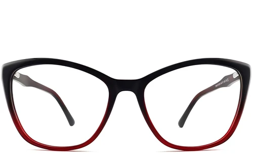 Lunettes papillon en acétate rouge #BS2012-0261