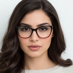 Gafas de acetato con forma de mariposa roja #BS2012-0261