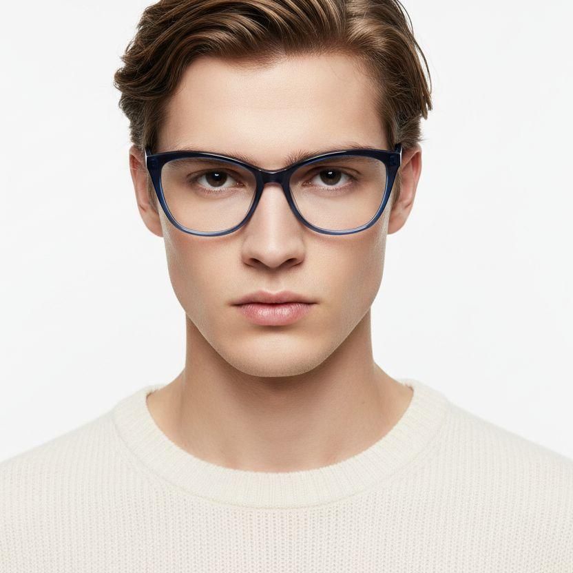 Occhiali in acetato blu farfalla #BS2012-0263