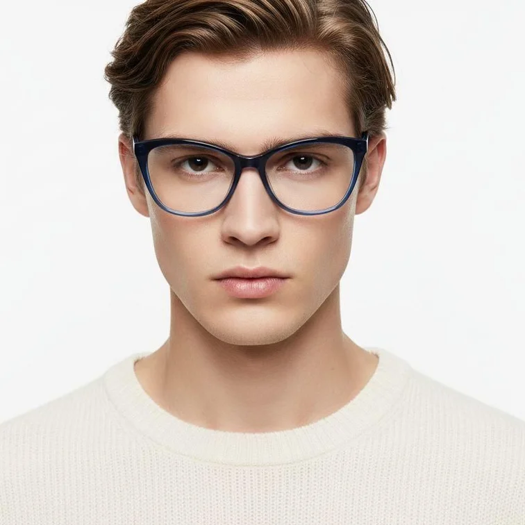 Occhiali in acetato blu farfalla #BS2012-0263