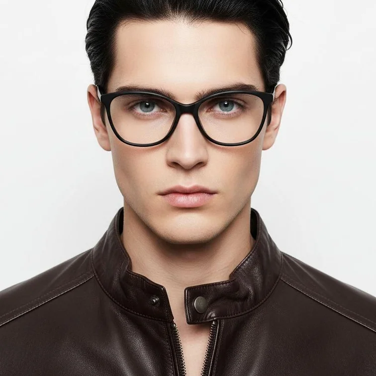 Gafas de acetato negras con forma de mariposa #BS2012-0264