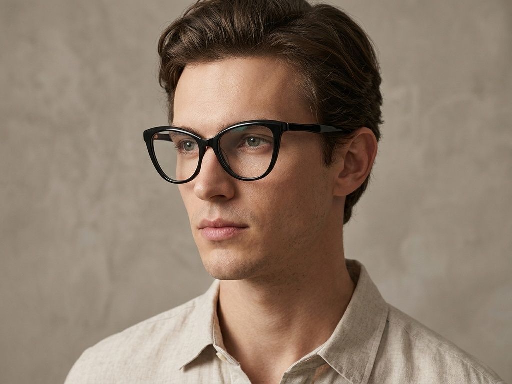 Gafas de acetato negras con forma de mariposa #BS2012-0268