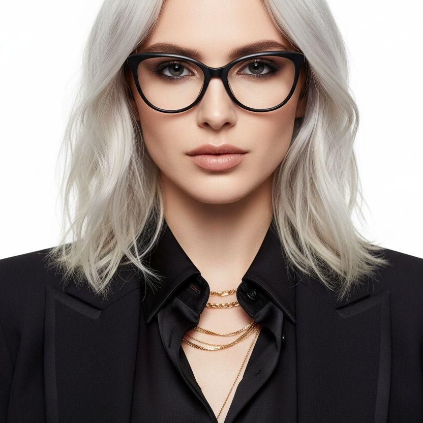 Butterfly Black Acetate Glasses #BS2012-0268