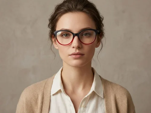 Lunettes papillon en acétate rouge #BS2012-0270