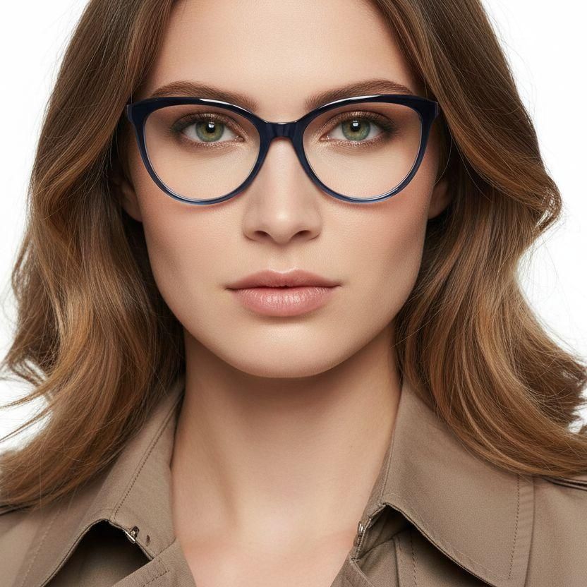 Occhiali in acetato blu farfalla #BS2012-0271