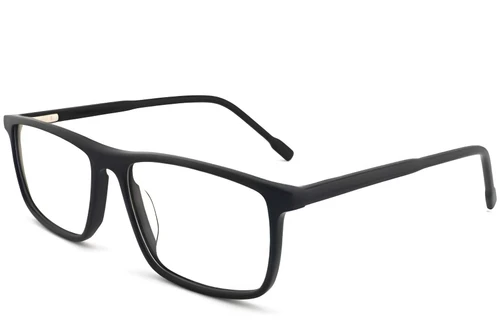 Rectangular Black Acetate Glasses #BS2012-0272