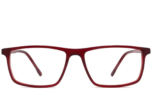 Verres rectangulaires en acétate rouge #BS2012-0273
