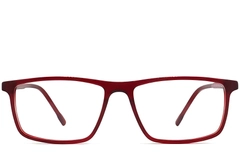 Rectangular Red Acetate Glasses #BS2012-0273