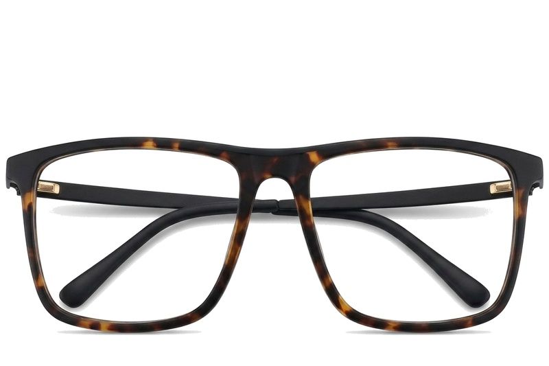 Rechteckige Schildpatt-Acetatbrille #BS2012-0274